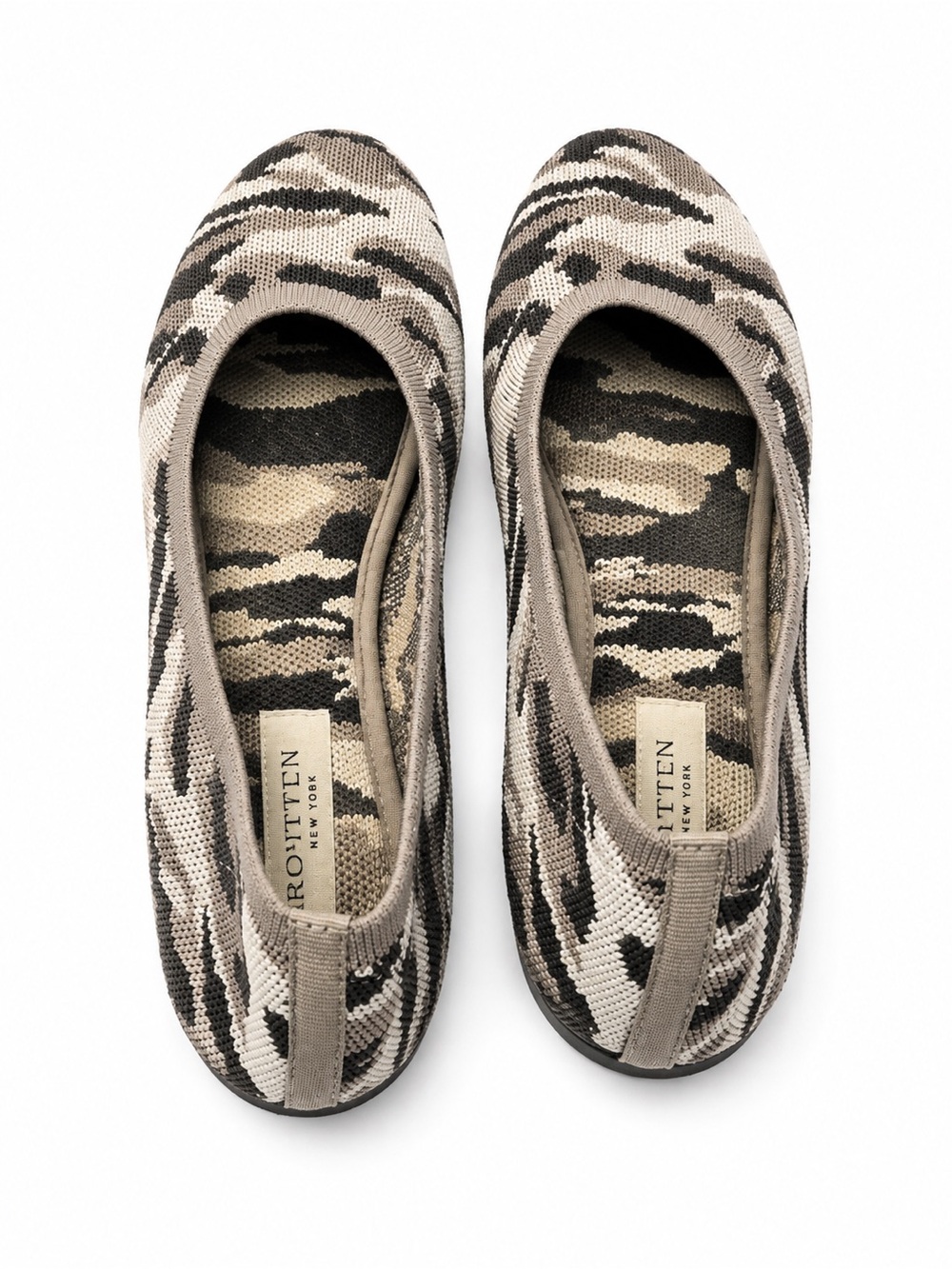 Steven by Steve Madden Bandour Patterned Grey Camo Ballet Flats US Women Size 6